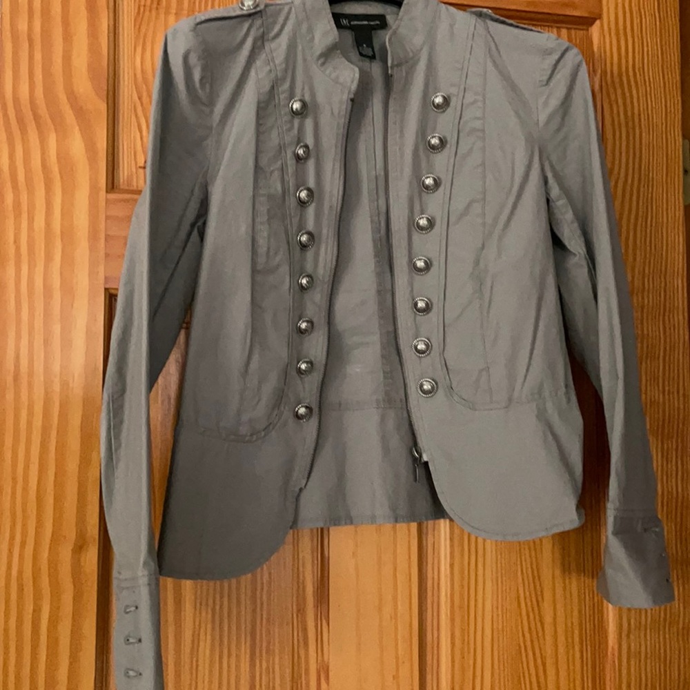 INC Light jacket with metal buttons.